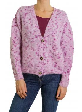 Cardigan con bottoni a V in mohair 